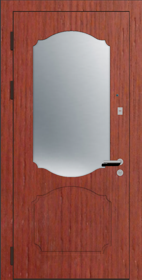 Стальная дверь с зеркалом классическая